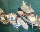 Наркотический морской беспилотник, управляемый Starlink, у побережья Карибского моря. (Источник изображения: Armada de Colombia)