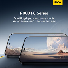 Poco F8 Pro будет гораздо меньше, чем Poco F8 Ultra. (Источник изображения: Xiaomi)