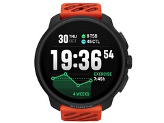 Смарт-часы Suunto Race 2 кораллово-оранжевого цвета оснащены 1,5-дюймовым OLED-дисплеем, на котором отображается статистика бега и время. (Источник изображения: Suunto)