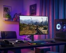 27-дюймовый игровой OLED-монитор Alienware AW2726DM показан на рабочем столе