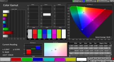 CalMAN DCI-P3 color space