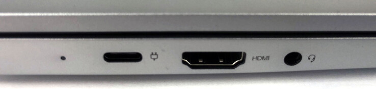 Слева: USB-C 3.2 (PowerDelivery, DisplayPort), HDMI, аудио 3.5 мм