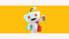 Рекламная иллюстрация Reddit Pro с изображением талисмана платформы Сну на желтом фоне. (Источник изображения: Reddit)