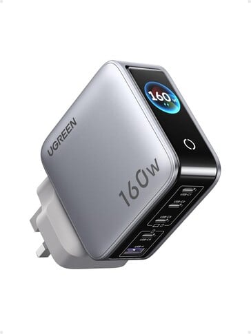 Ugreen Nexode Pro 160 Вт с вилкой британского стандарта