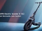 Электрический самокат Xiaomi Electric Scooter 5 Max может проехать до 60 км (~37 миль) на одной зарядке (Источник изображения: Xiaomi)