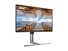 Модель AOC U27U3X (на фото) оснащена двумя портами HDMI 2.1, DisplayPort 1.4, портом USB-C (90 Вт PD) и портом USB 3.2 Gen1. (Источник изображения: AOC)