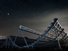 Телескоп CHIME (Источник изображения: CHIME, Андре Ренар, Институт астрономии и астрофизики Данлапа и Университет Торонто; обрезано)