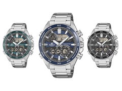 Изображение новых часов Casio серии Edifice ERA-130D на белом фоне.
