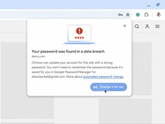 В Chrome появится автоматическая смена пароля при обнаружении утечки данных. (Источник изображения: Google)