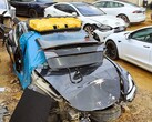 Поврежденная Tesla на свалке (Источник изображения: Notebookcheck)