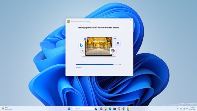 Установка нового приложения «Параметры Microsoft».
