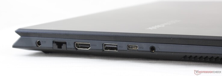 Левая сторона: разъем питания, гигабитный Ethernet, HDMI, USB-A 3.0, USB-C 3.1 Gen. 1