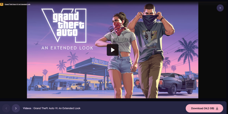 26-минутное видео с расширенным обзором игрового процесса GTA 6 теперь доступно для прямой загрузки объемом 14,2 ГБ.