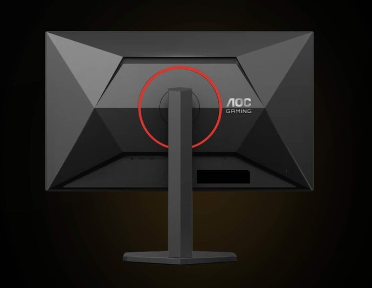 Новый игровой монитор AOC отличается характерным для бренда дизайном с красными акцентами.
