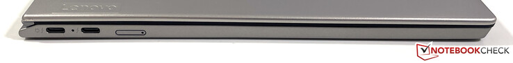 Левая сторона: 2x USB Type-C (Thunderbolt 4, USB 4, PowerDelivery 3.0, DisplayPort 1.4a)