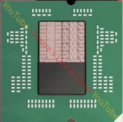 Появилась новая информация об архитектуре Zen 7 от AMD; на фото: ПЗС-матрица AMD Zen 7 (источник изображения: Moore's Law is Dead на YouTube)