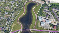 Тестовая поездка с GNSS: маршрут вокруг озера