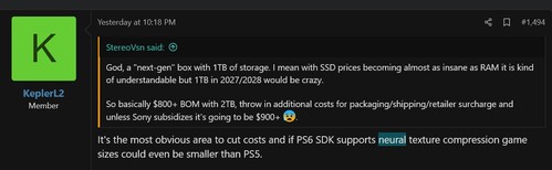 Сообщение Kepler_L2 о цене PS6 и SSD
