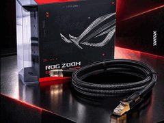 Кабель Ethernet Asus ROG Zoom Cat. 8 обеспечивает пропускную способность 40 Гбит/с.