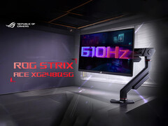 Компания Asus представила монитор XG248QSG на выставке Computex 2025. На снимке: рекламное изображение игрового монитора. (Источник изображения: Asus - отредактировано)