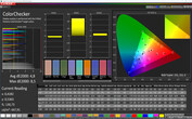 CalMan color accuracy (профиль: Теплый, sRGB)