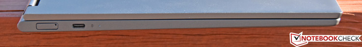 Левая сторона: слот для nanoSIM, порт USB Type-C 3.0 Gen 1 (power delivery)