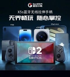 Gamesir X5s - это телескопический мобильный контроллер, совместимый с несколькими устройствами, включая Nintendo Switch 2. (Источник изображения: Gamesir)