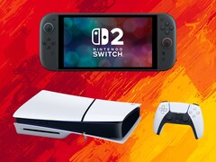 Консоли Switch 2 и PS5 показаны в цветах испанского флага (Источник изображения: Nintendo of America, Sony PlayStation с правками)