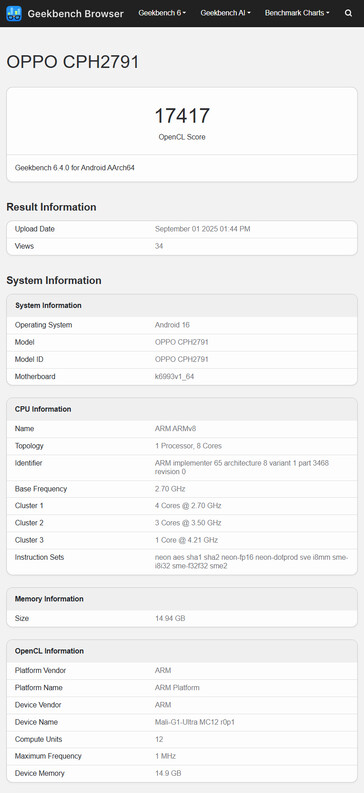 (Источник изображения: Geekbench)