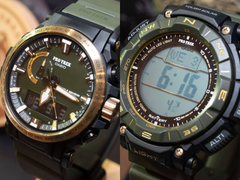 Casio Pro Trek PRW-61ANS-3 (слева) и PRG-340ANS-3 (справа), на фото. (Источник изображения: @geesgshock на Instagram)