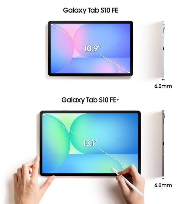 У Galaxy Tab S10 FE будет гораздо меньший дисплей, чем у Galaxy Tab S10 FE+. (Источник изображения: Эван Бласс)