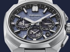 Новые часы Astron HAB001 от Seiko имеют угловатый титановый корпус, циферблат с ледяной синей текстурой и механизм GPS Solar.