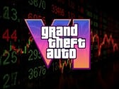 Логотип GTA 6 показан перед биржевым тикером