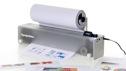 Принтер Open Printer печатает в цвете и может разрезать Ваш рулон бумаги на листы формата A4 (Источник изображения: Open Tools)