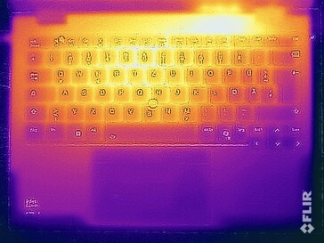 Стресс-тест на определение температуры поверхности (вверху)