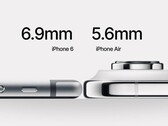 iPhone Air: Apple'Самый тонкий телефон в истории не кажется таким уж тонким по сравнению с iPhone 6, но, скорее всего, он гораздо прочнее. (Источник изображения: Reddit)