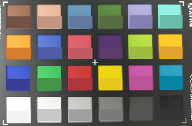 ColorChecker: оригинальные цвета - в нижней части.