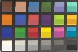 Тест ColorChecker Passport: Исходные цвета - в нижней части.