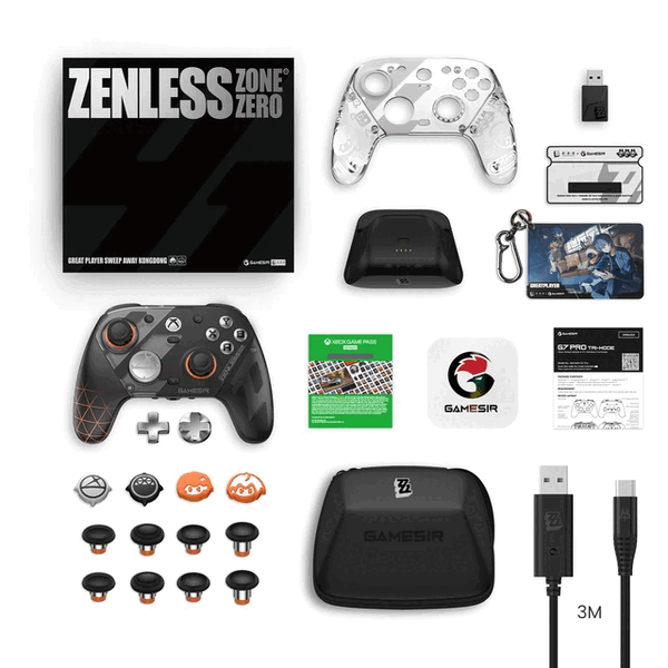 В комплект поставки GameSir G7 Pro Zenless Zone Zero Edition входят несколько аксессуаров.