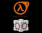 Утяжеленный «Companion Cube» от Dbrand, изображенный ниже логотипа Half-Life 3