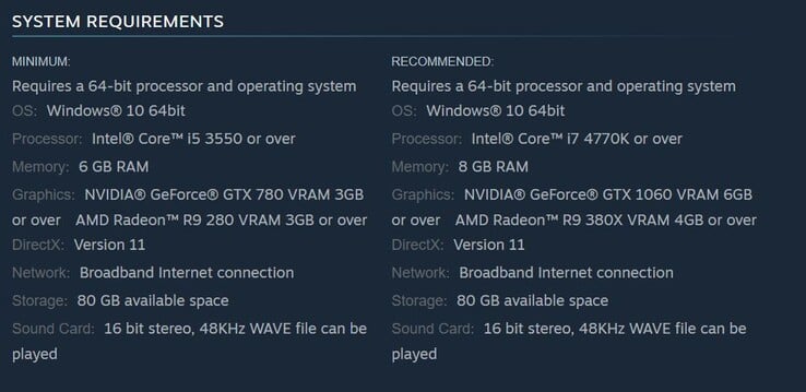 Системные требования Nioh. (Источник изображения: Steam)