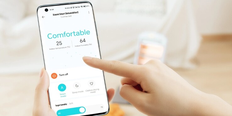 Умным осушителем Xiaomi можно управлять через приложение бренда