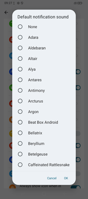 Звуки уведомлений (самый верх списка). Источник изображения: Снимок экрана, Сергей Тарасов - Notebookcheck)