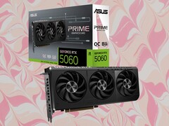 Asus Prime GeForce RTX 5060 - это разогнанная модель с тактовой частотой 2 595 МГц. (Источник изображения: Asus, Unsplash, отредактировано)