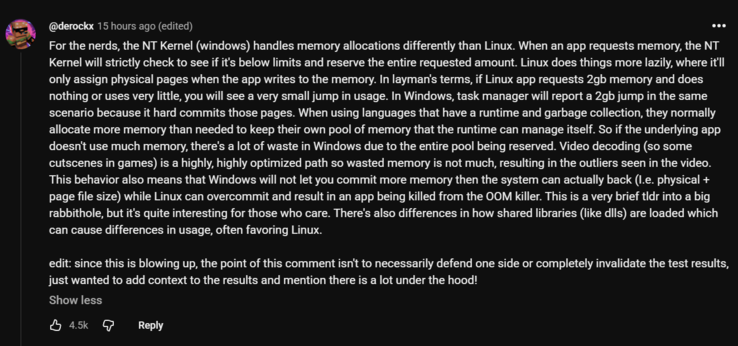 Почему Windows использует больше оперативной памяти, чем Linux.
