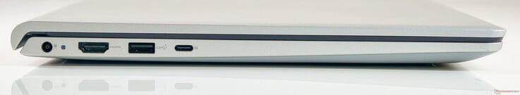 Слева: DC-in, HDMI 1.4-out (1080p 60 Гц), USB 3.2 Gen1 Type-A, USB 3.2 Gen1 Type-C (полная функция)