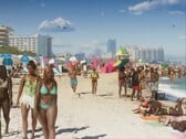 Первый трейлер GTA 6, в котором показано большое количество неигровых персонажей на пляже.
