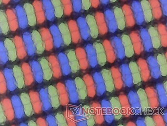 Матовые субпиксели RGB немного более зернистые, чем глянцевые