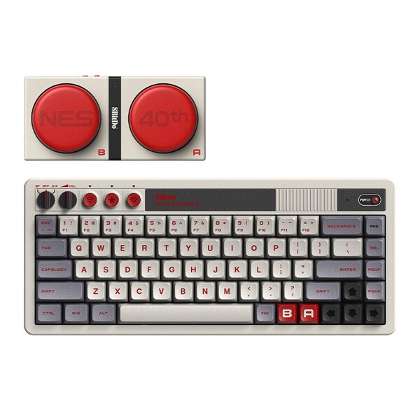 Клавиатура 8BitDo Retro 68 Keyboard - NES 40th Limited Edition поставляется с беспроводными суперкнопками. (Источник изображения: 8BitDo)