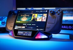 Устройство Steam Deck, прикрепленное к док-станции (Источник изображения: Dockcase)